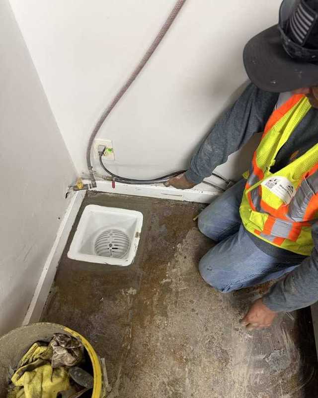 Drenaje de piso instalado